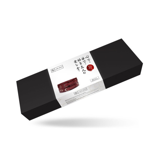 Шкіряний пояс для бондажа, червоний Liebe Seele Wine Red Waist Cuff, S