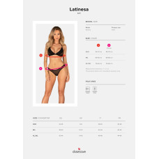 Комплект з 2 предметів Obsessive Latinesa 2-Pcs Set, XL/2XL