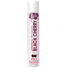 Согревающий лубрикант на водной основе со вкусом чёрной вишни Wet Warming Black Cherry 4 in 1, 30 ml