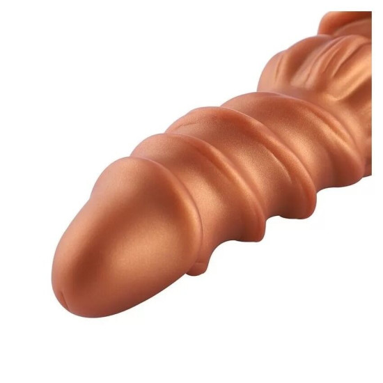 Силіконовий фалоімітатор з рельєфом Hismith Spiral Grain Silicone Dildo Monster Series