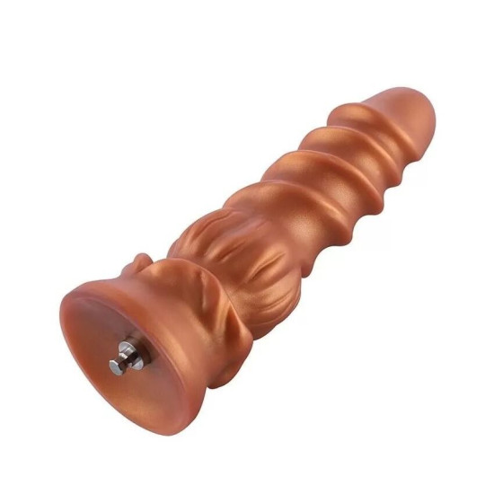 Силіконовий фалоімітатор з рельєфом Hismith Spiral Grain Silicone Dildo Monster Series