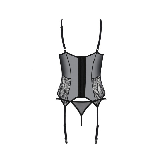 Корсет, чёрный Passion LEAFA CORSET black, S/M