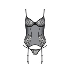 Корсет, чорний Passion LEAFA CORSET black, S/M