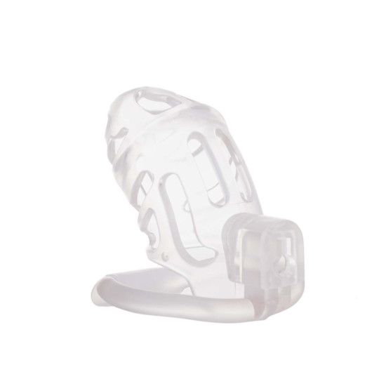 Клітка для пеніса, прозора Lockink Sevanda Plastic Penis Chastity Cage Transparent