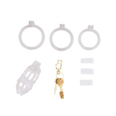 Клетка для пениса, прозрачная Lockink Sevanda Plastic Penis Chastity Cage Transparent