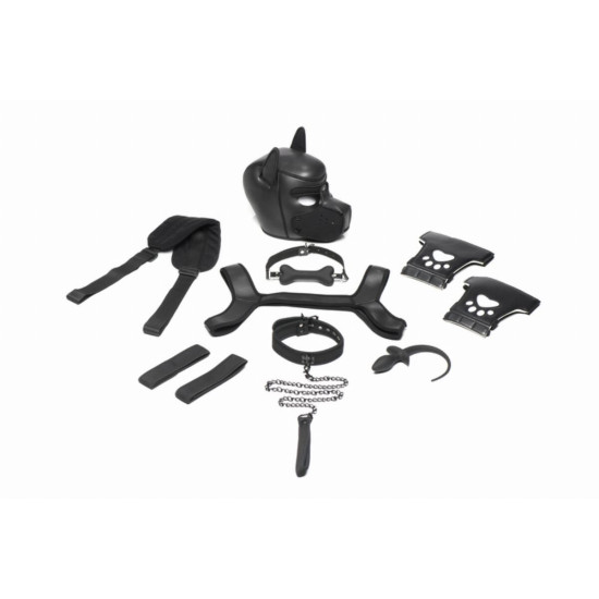 Набір BDSM цуценя, чорний Master Series Luxury Pup Arsenal Set Black