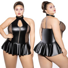 Боди, черное JSY P61158 Black, Plus Size