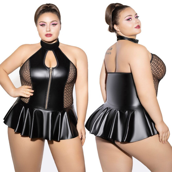 Боди, черное JSY P61158 Black, Plus Size