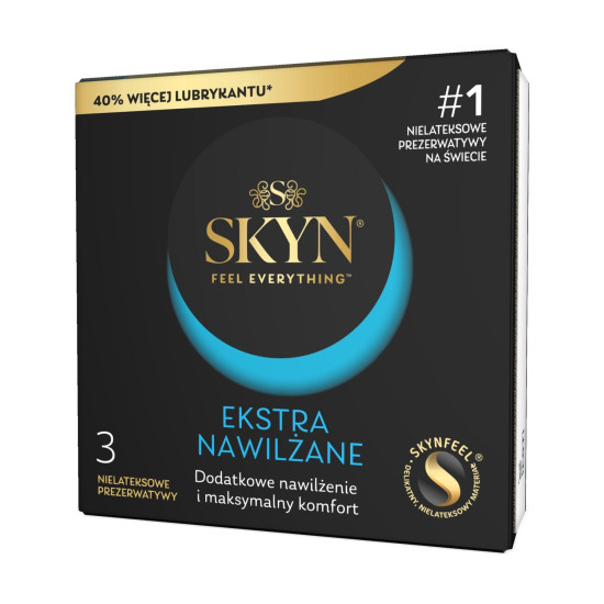 Презервативи з підвищеним змащенням SKYN Ekstra Nawilżanel, 3 шт