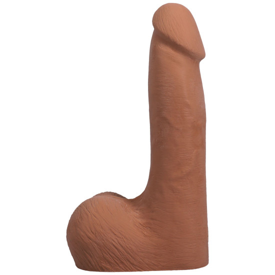 Фаллоимитатор с мошонкой, длина 17.8 см Doc Johnson The Realistic Cock ULTRASKYN - 7 Inch with Balls Caramel