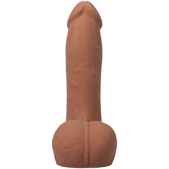 Фаллоимитатор с мошонкой, длина 17.8 см Doc Johnson The Realistic Cock ULTRASKYN - 7 Inch with Balls Caramel