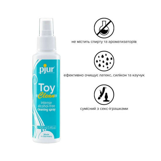 Антибактериальный спрей для секс-игрушек без спирта Pjur Toy Clean, 100 ml