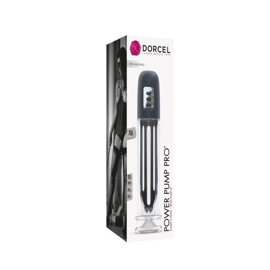 Вакуумна помпа для члена довжиною до 20 см, діаметр до 5 см, чорна Dorcel Power Pump Pro