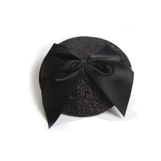 Пестис із блискітками та бантиками Bijoux Indiscrets Burlesque Pasties Glitter and Bow