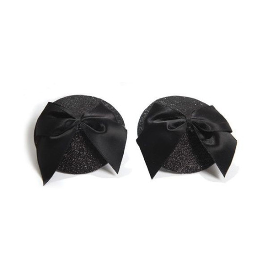 Пестис із блискітками та бантиками Bijoux Indiscrets Burlesque Pasties Glitter and Bow