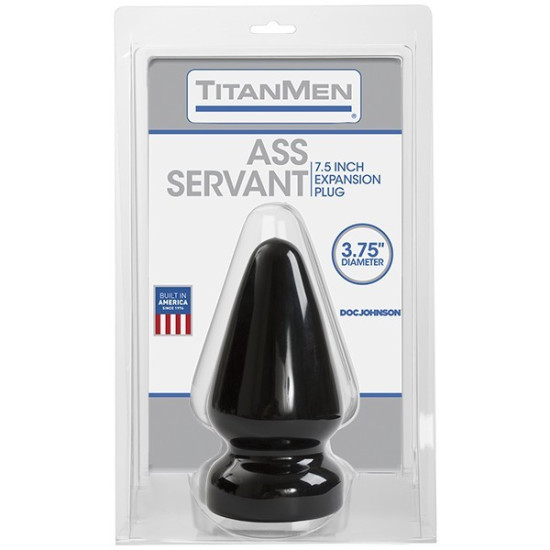 Анальная пробка для фистинга, длина 14 см, диаметр 9,4 см Doc Johnson Titanmen Tools Butt Plug 3.75 Inch Ass Servant