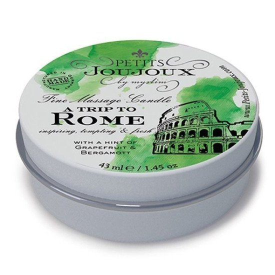 Массажная свеча с афродизиаками, аромат грейпфрута и бергамота Petits Joujoux Rome Grapefruit and Bergamott, 43 ml