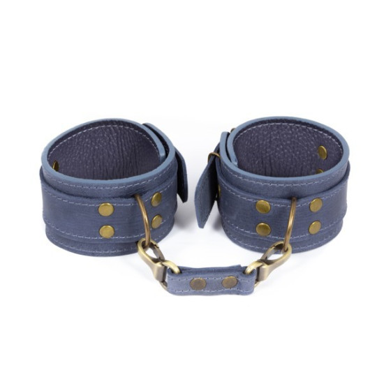 Блакитні преміум поножі, натуральна шкіра, в подарунковій упаковці LOVECRAFT Ankle Restraints Blue