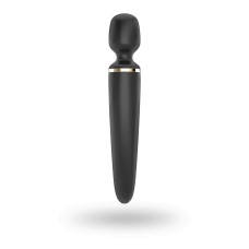 Вібромасажер у формі мікрофона, чорно-золотистий Satisfyer Wand-er Woman Black/Gold, XXL