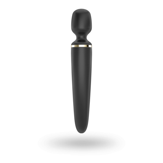 Вібромасажер у формі мікрофона, чорно-золотистий Satisfyer Wand-er Woman Black/Gold, XXL
