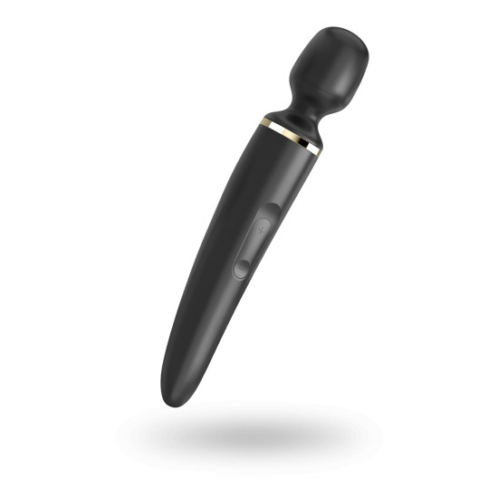 Вібромасажер у формі мікрофона, чорно-золотистий Satisfyer Wand-er Woman Black/Gold, XXL