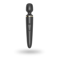Вібромасажер у формі мікрофона, чорно-золотистий Satisfyer Wand-er Woman Black/Gold, XXL