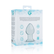 Стеклянная анальная пробка, длина 7,5 см, диаметр 4,3 см, прозрачная Gildo Glass Buttplug No. 26