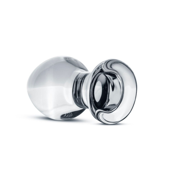 Скляна анальна пробка, довжина 7,5 см, діаметр 4,3 см, прозора Gildo Glass Buttplug No. 26