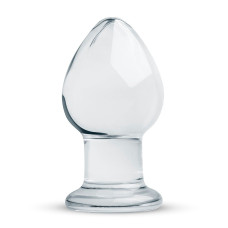 Скляна анальна пробка, довжина 7,5 см, діаметр 4,3 см, прозора Gildo Glass Buttplug No. 26