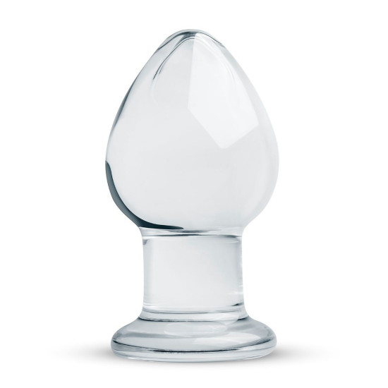 Скляна анальна пробка, довжина 7,5 см, діаметр 4,3 см, прозора Gildo Glass Buttplug No. 26