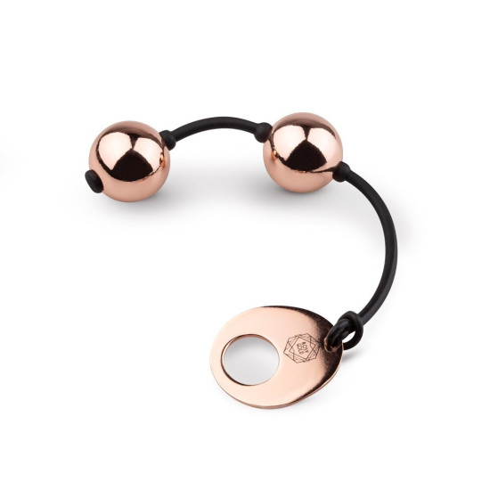 Металлические вагинальные шарики, вес 376 г, диаметр 2,8 см Rosy Gold Nouveau Kegel Balls