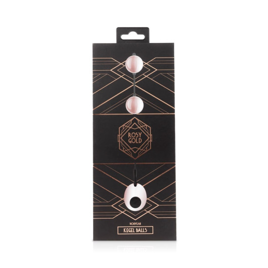 Металлические вагинальные шарики, вес 376 г, диаметр 2,8 см Rosy Gold Nouveau Kegel Balls