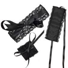 Эротический набор: повязка на глаза и наручники Blindfold and Handcuffs Aria