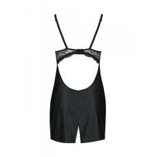 Бэби-долл из эко-кожи и кружева, черный Passion Loona Chemise, L/XL
