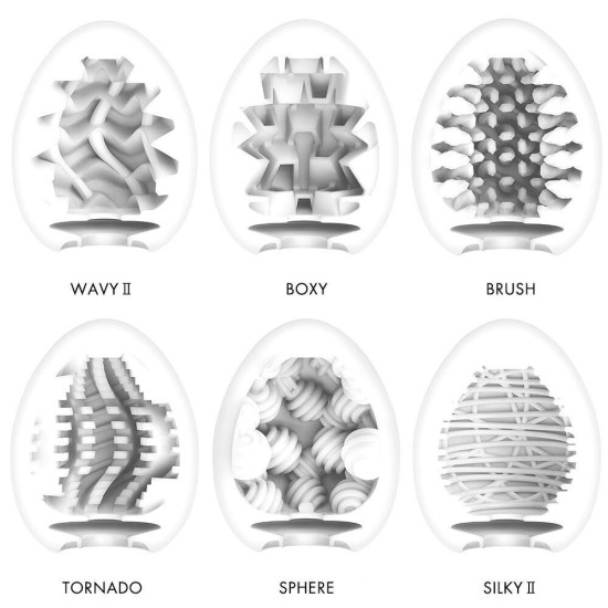 Набор из 6 яиц-мастурбаторов Tenga Egg New Standard Pack