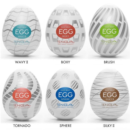 Набор из 6 яиц-мастурбаторов Tenga Egg New Standard Pack