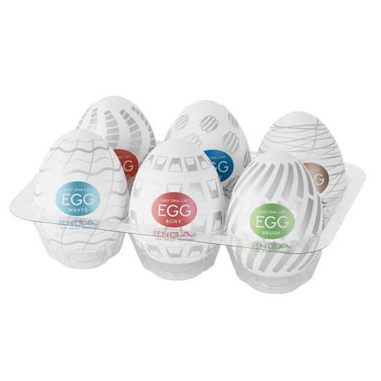 Набор из 6 яиц-мастурбаторов Tenga Egg New Standard Pack
