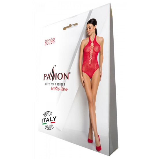 Эротический бодистокинг, красный Passion BS088 Red