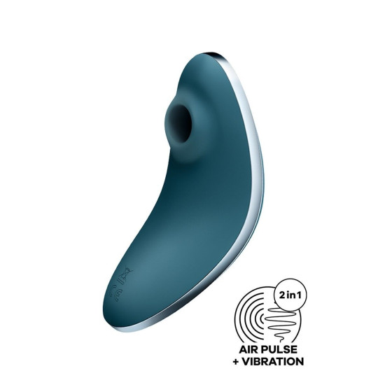 Вакуумний стимулятор клітора і кліторальний вібратор, синій Satisfyer Vulva Lover 1 Blue