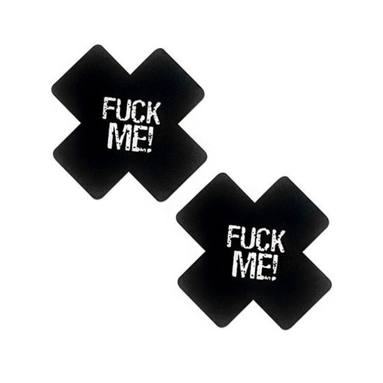 Пестиси на груди з написом Fuck Me, чорні Art of Sex Fuck Me