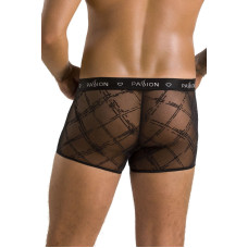 Чоловічі прозорі боксери з сітки, чорні Passion 032 Short James Black, XXL/XXXL
