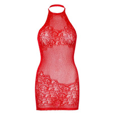 Сукня-сітка зі стразами та відкритою спиною, червона Leg Avenue Rhinestone Halter Mini Dress, Red