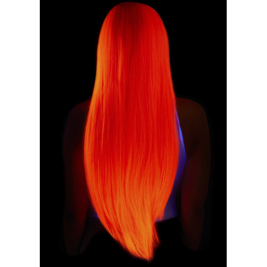 Неоново-рожева довга пряма перука з центральним проділом, 33″ Leg Avenue 33″ Long Straight Center Part Wig Neon Pink