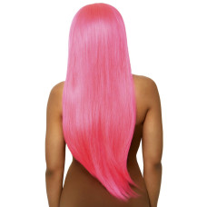 Неоново-рожева довга пряма перука з центральним проділом, 33″ Leg Avenue 33″ Long Straight Center Part Wig Neon Pink