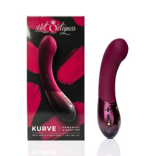 Вибратор для точки G с Treble and Bass Technology, 2 мотора, мягкий кончик Hot Octopuss Kurve
