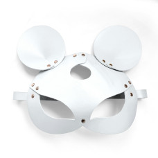 Шкіряна маска зайчика, біла Art of Sex Mouse Mask White