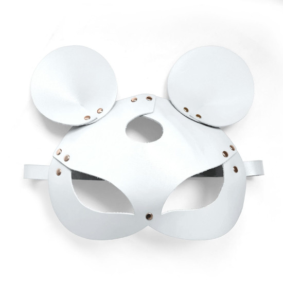 Шкіряна маска зайчика, біла Art of Sex Mouse Mask White