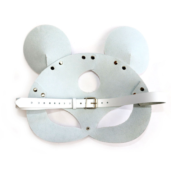 Шкіряна маска зайчика, біла Art of Sex Mouse Mask White