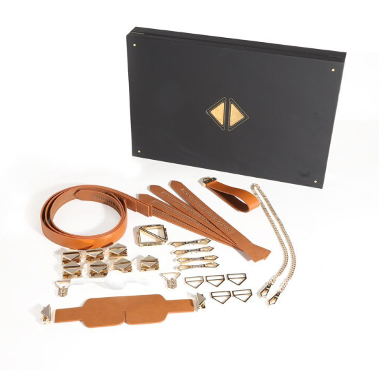 БДСМ-набор для связывания, коричневый Lockink Bondage & Restraint Brown Set