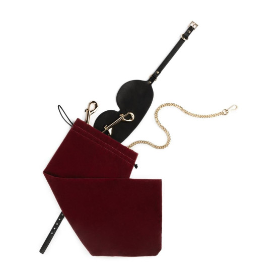 Набір для BDSM, 13 предметів, шкіра Bedroom Fantasies Bondage Suitcase 13 Pcs Cow Leather